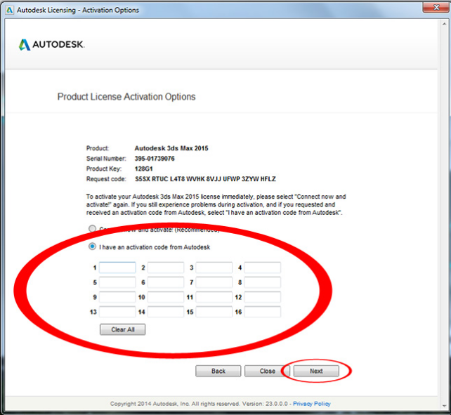 Activation Code For Autocad 2014