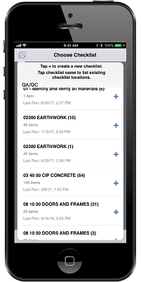 Field Issues and Checklists for iPhone