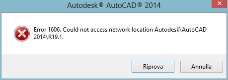 Solved Error 1606 Could Not Access Network Location Autodesk
